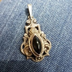 Black Onyx Gothic Style Pendant